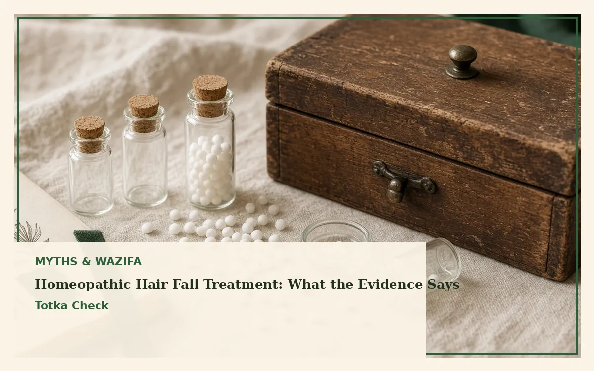Homeopathy vials and sugar pills beside an old wooden box